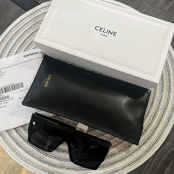 Celine Chunky Rectangle Acetate 🕶️ Sunglasses - Picture 2 of 7